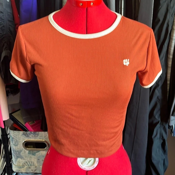 Ardene Ribbed Crop Top T Shirt SM28 - Picture 1 of 3